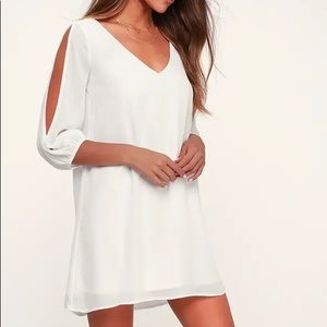 NWT Lulus ivory shift dress